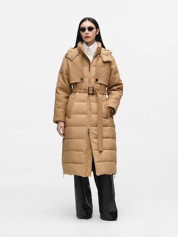 Karl Lagerfeld - Abrigo de invierno en marrón: frente