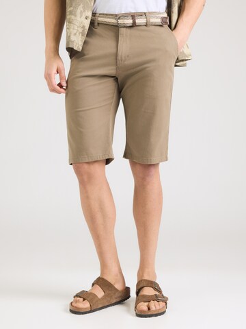 Lindbergh Szabványos Chino nadrág 'Superflex' - szürke: elől