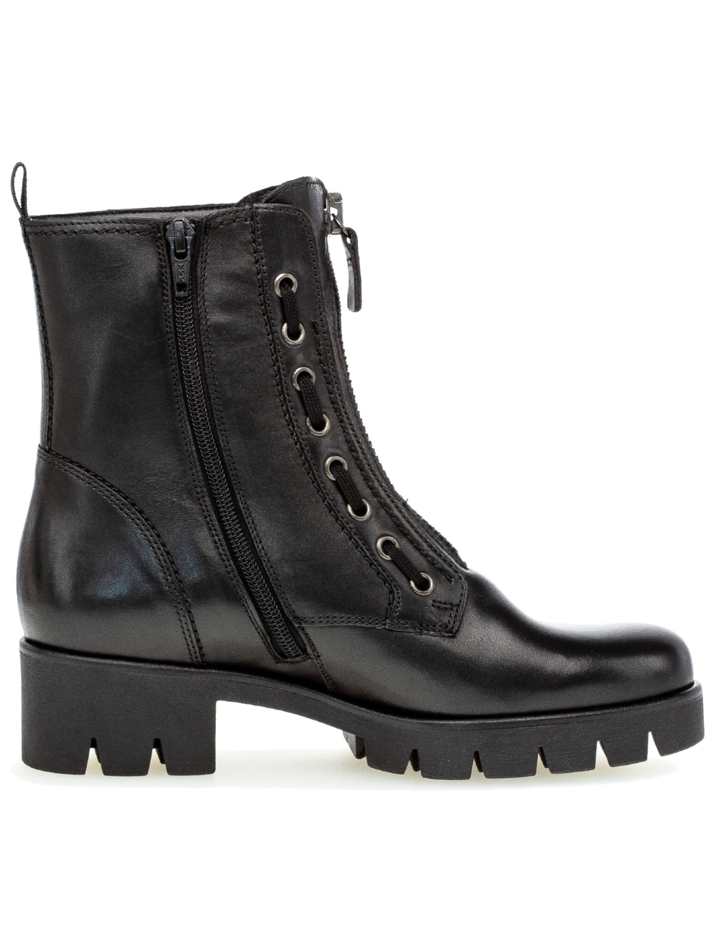 GABOR Lace-Up Ankle Boots in Black