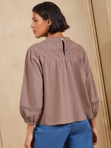Camicia da donna di love & roses in marrone