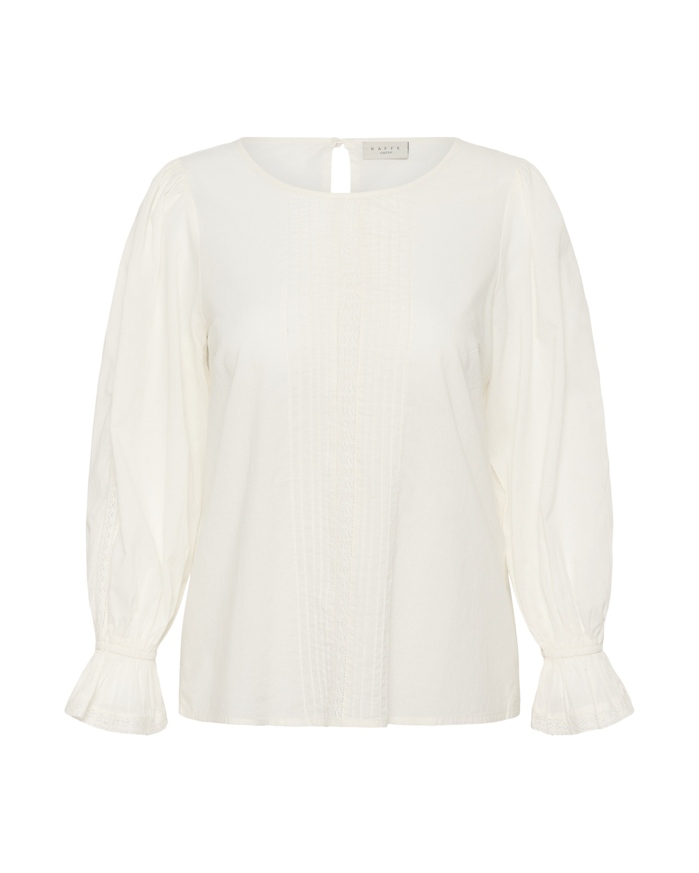 KAFFE CURVE Blouse 'KCclara' in Wit: voorkant
