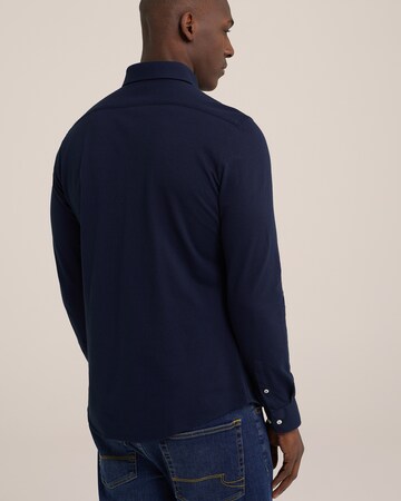 WE Fashion Slim fit Button Up Shirt in Blue