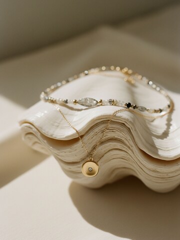 Nemomatheo Necklace 'Mystic Leaf' in Beige