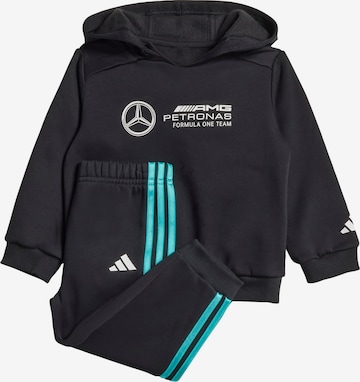 ADIDAS PERFORMANCE Trainingsanzug 'MERCEDES - AMG PETRONAS FORMULA ONE TEAM DNA BABY JOGGER LONG' in Schwarz: Vorderseite