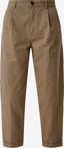 regular Pantaloni con pieghe di s.Oliver in marrone: frontale