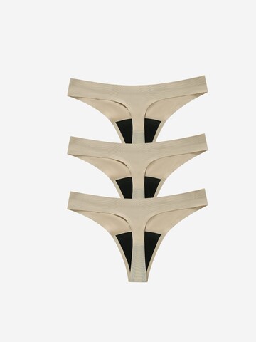 SHARICCA Thong 'SHARICCA Women's Underwear 3-Pack' in Beige