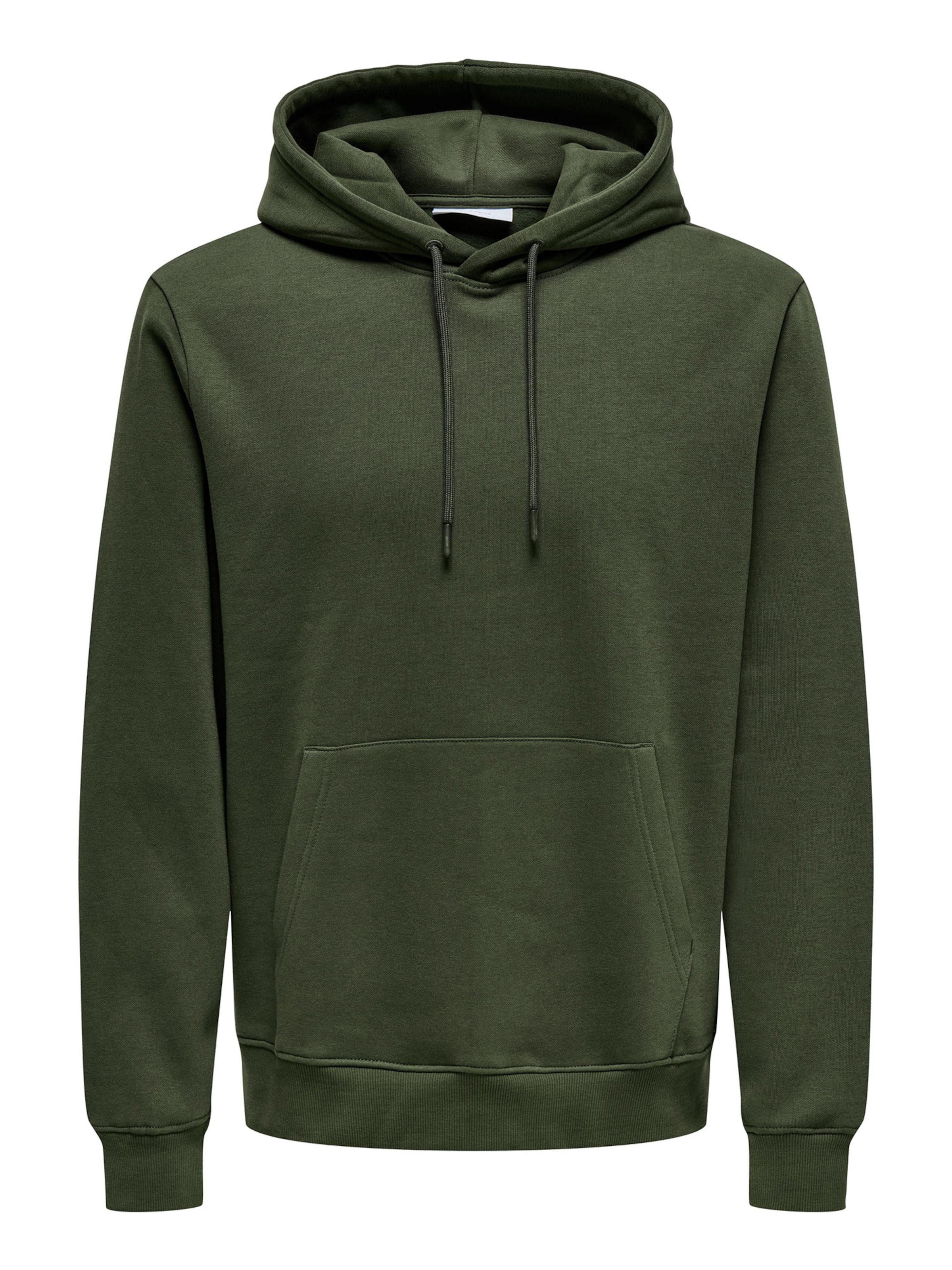 Only & Sons Μπλούζα φούτερ 'Connor' σε πράσινο: μπροστά