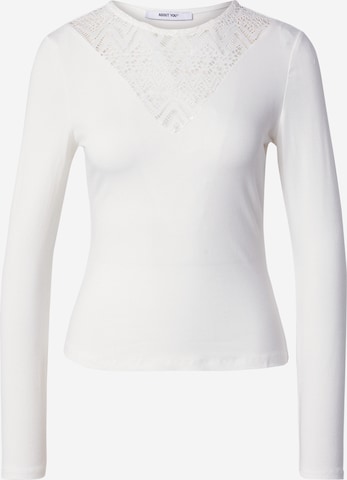 ABOUT YOU - Camisa 'Clarissa' em branco: frente