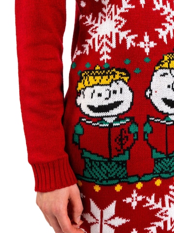 Snoopy & Die Peanuts Knit dress 'Warm Wishes' in Red