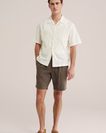 WE Fashion Классический крой Рубашка в Белый