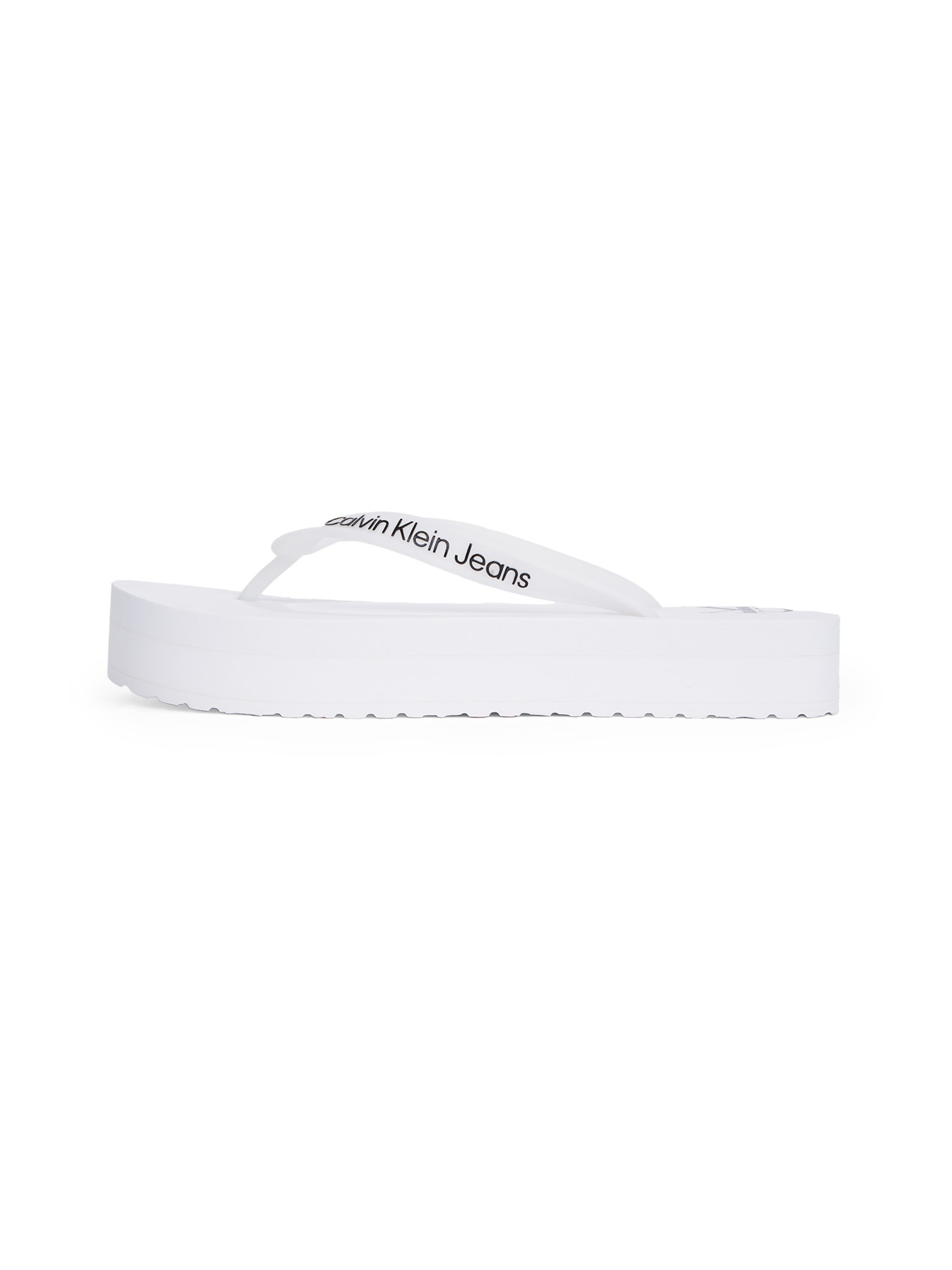 Calvin Klein Teenslipper in Wit: voorkant