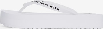 Tongs Calvin Klein en blanc : devant
