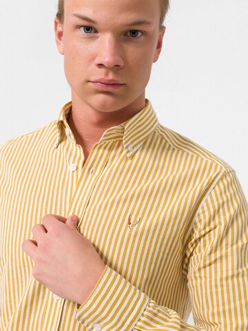 By Diess Collection Regular fit Button Up Shirt in Yellow