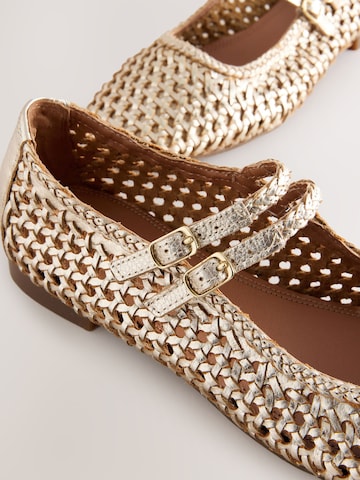 Next Odprte balerinke 'Forever Comfort' | zlata barva