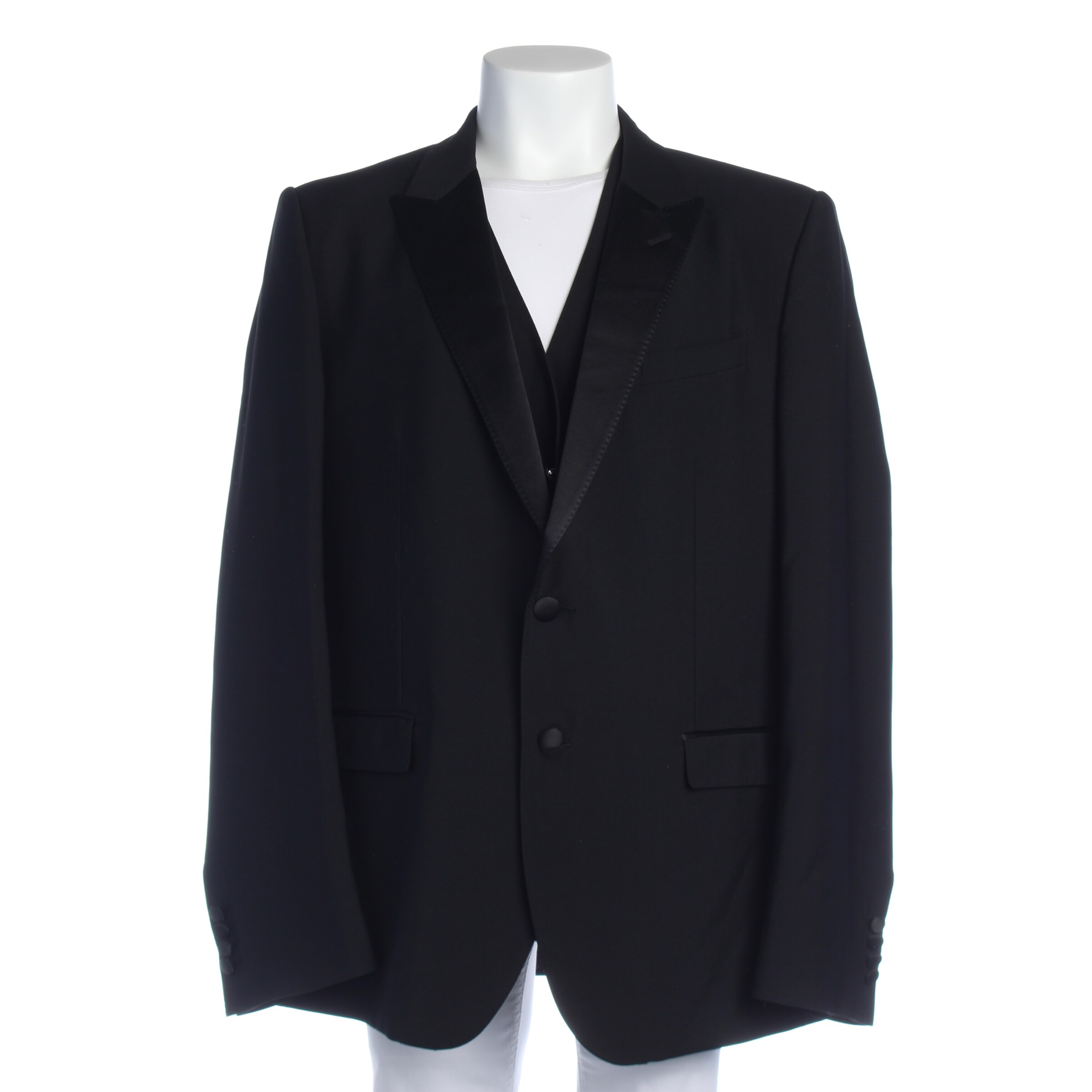 DOLCE & GABBANA Suit Jacket in XXL in Black: front