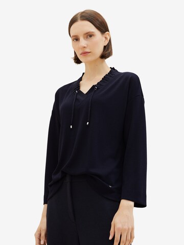 TOM TAILOR Shirt in Blauw: voorkant