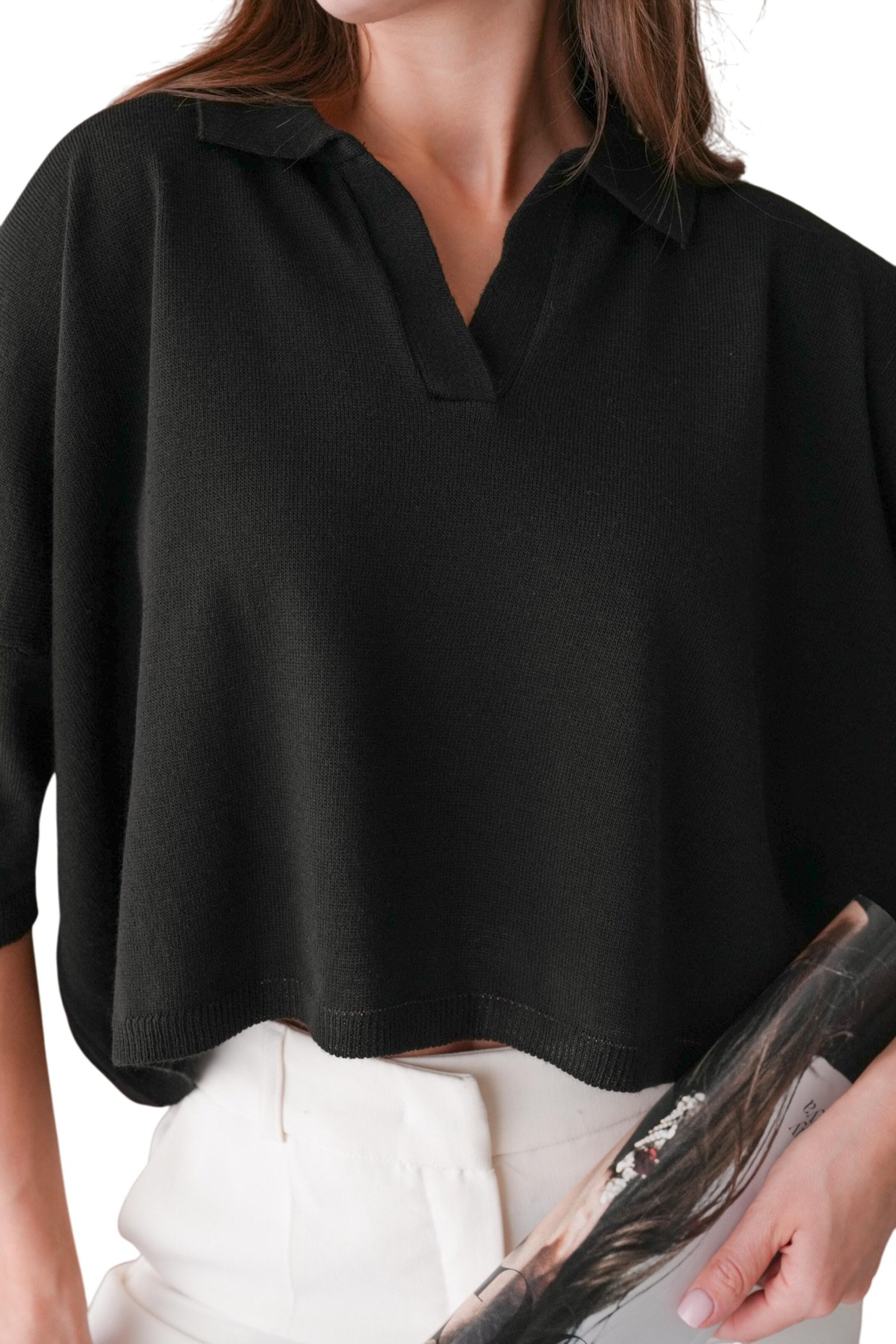 WOMAN VISION Pullover in Schwarz