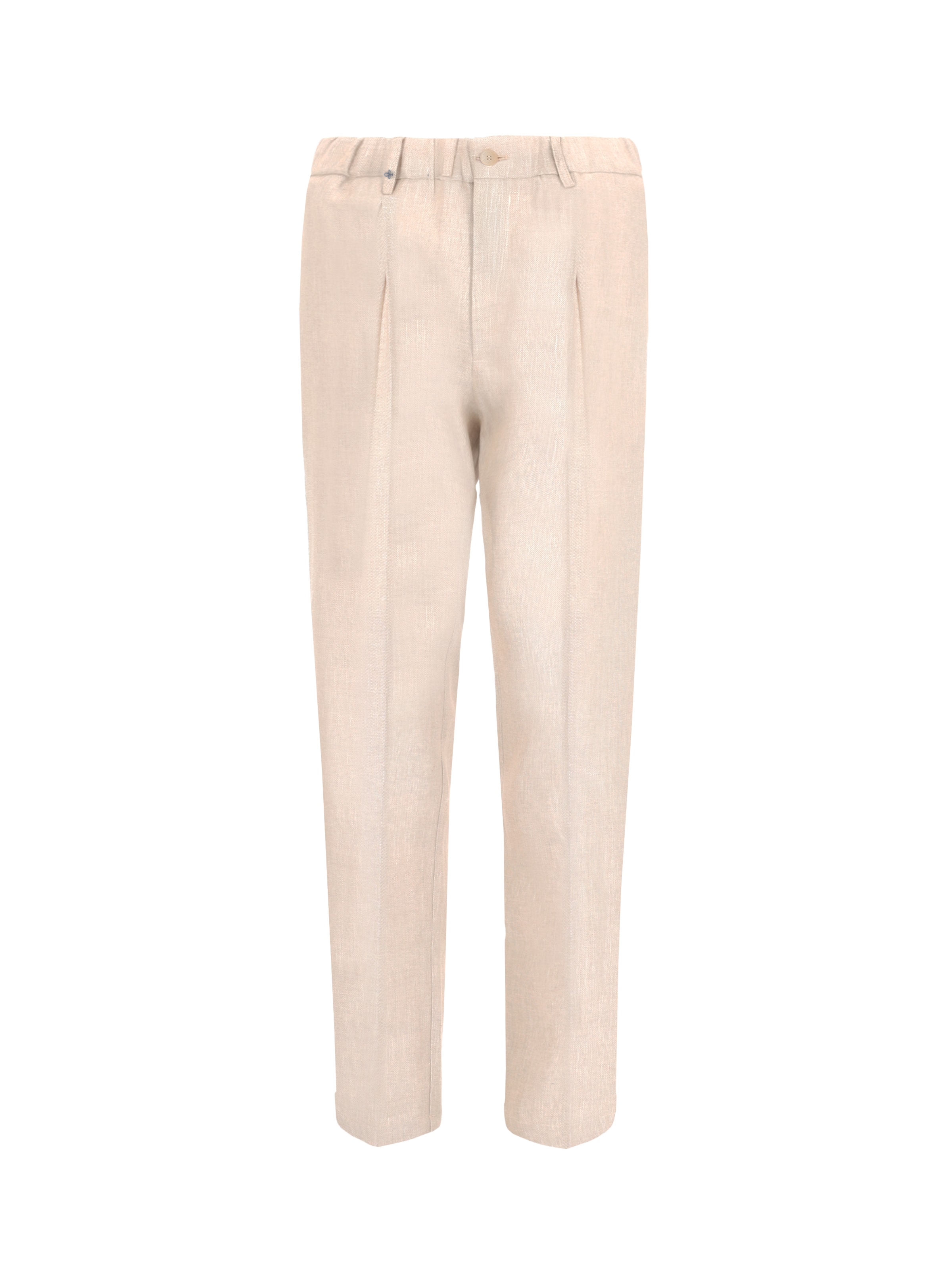 Distretto12 Trousers with creases 'Ban Certo' in White: front