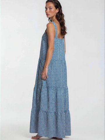 Abito estivo 'BEACHWEAR LONG ABSTRACT GEO' di Pink Label in blu