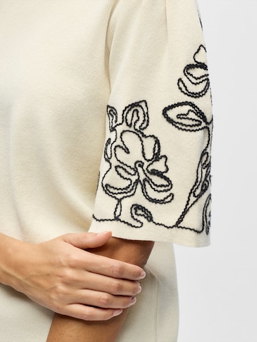 OBJECT Sweater 'OBJFlora' in Beige