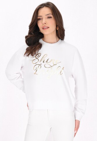 Sweat-shirt 'Fashion Look' faina en blanc : devant