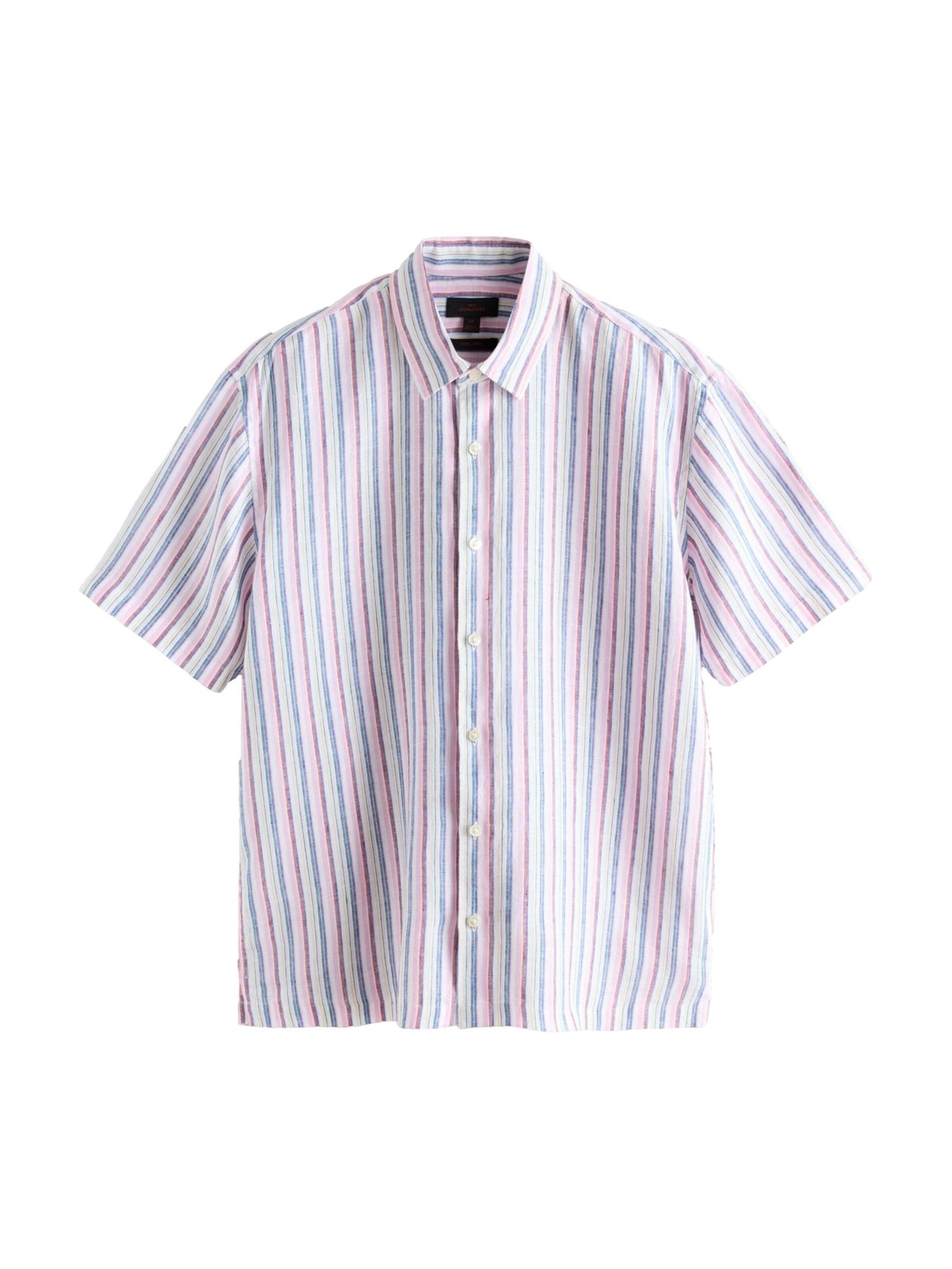Next Regular fit Button Up Shirt in Pink: front