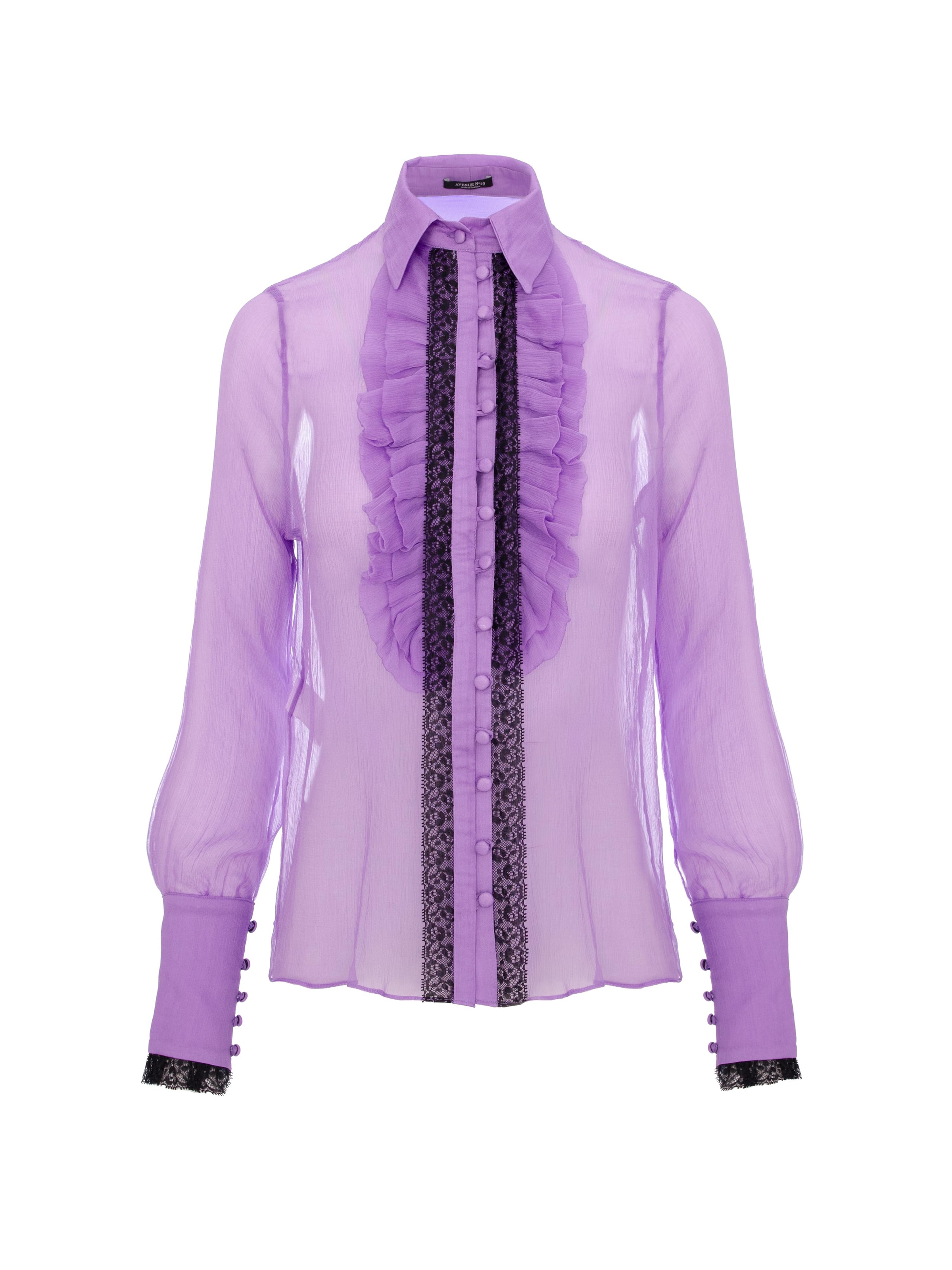 AVENUE N°29 Blouse in Lila: voorkant