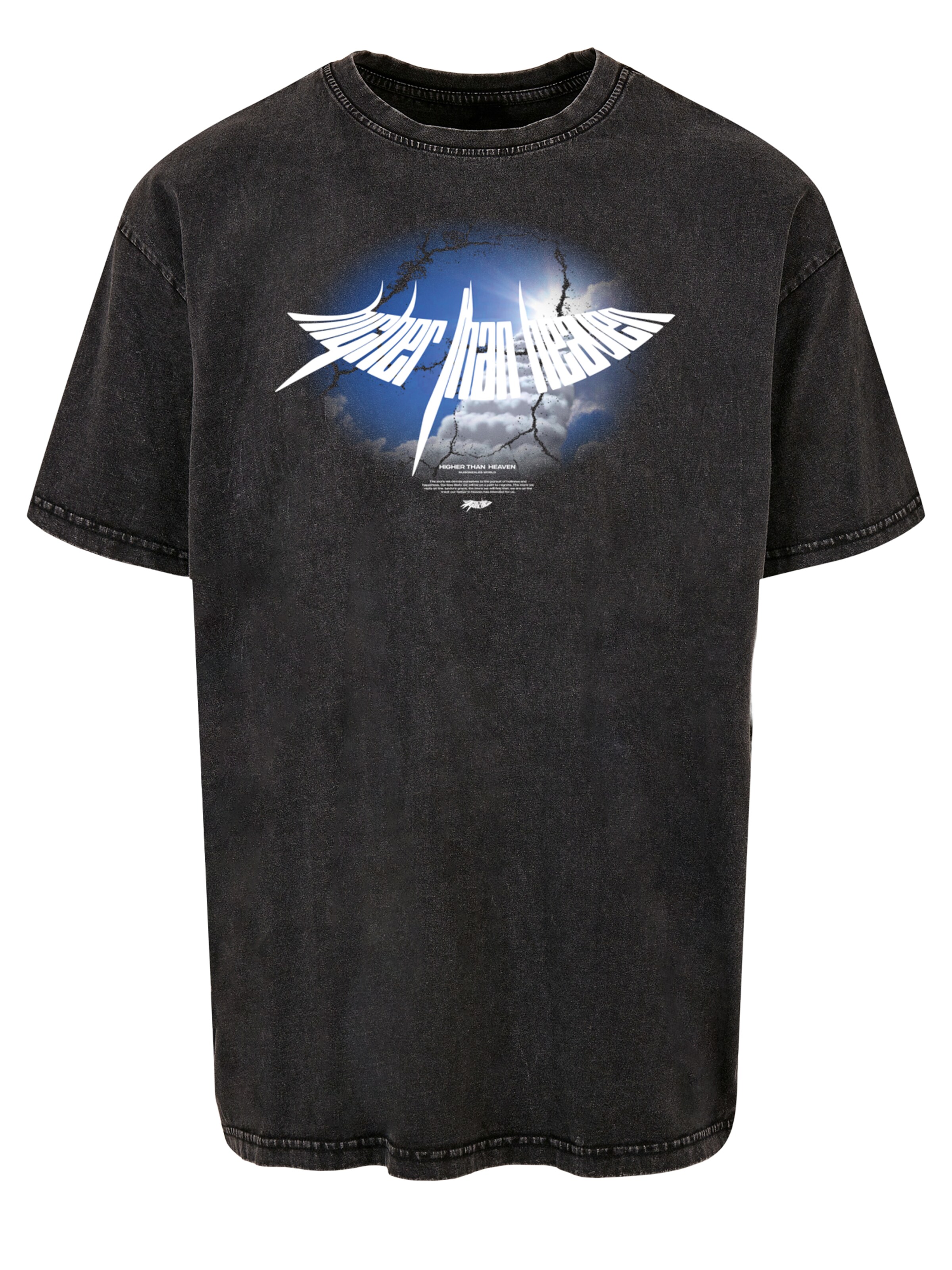 MJ Gonzales Shirt 'Higher Than Heaven V.4' in Zwart: voorkant