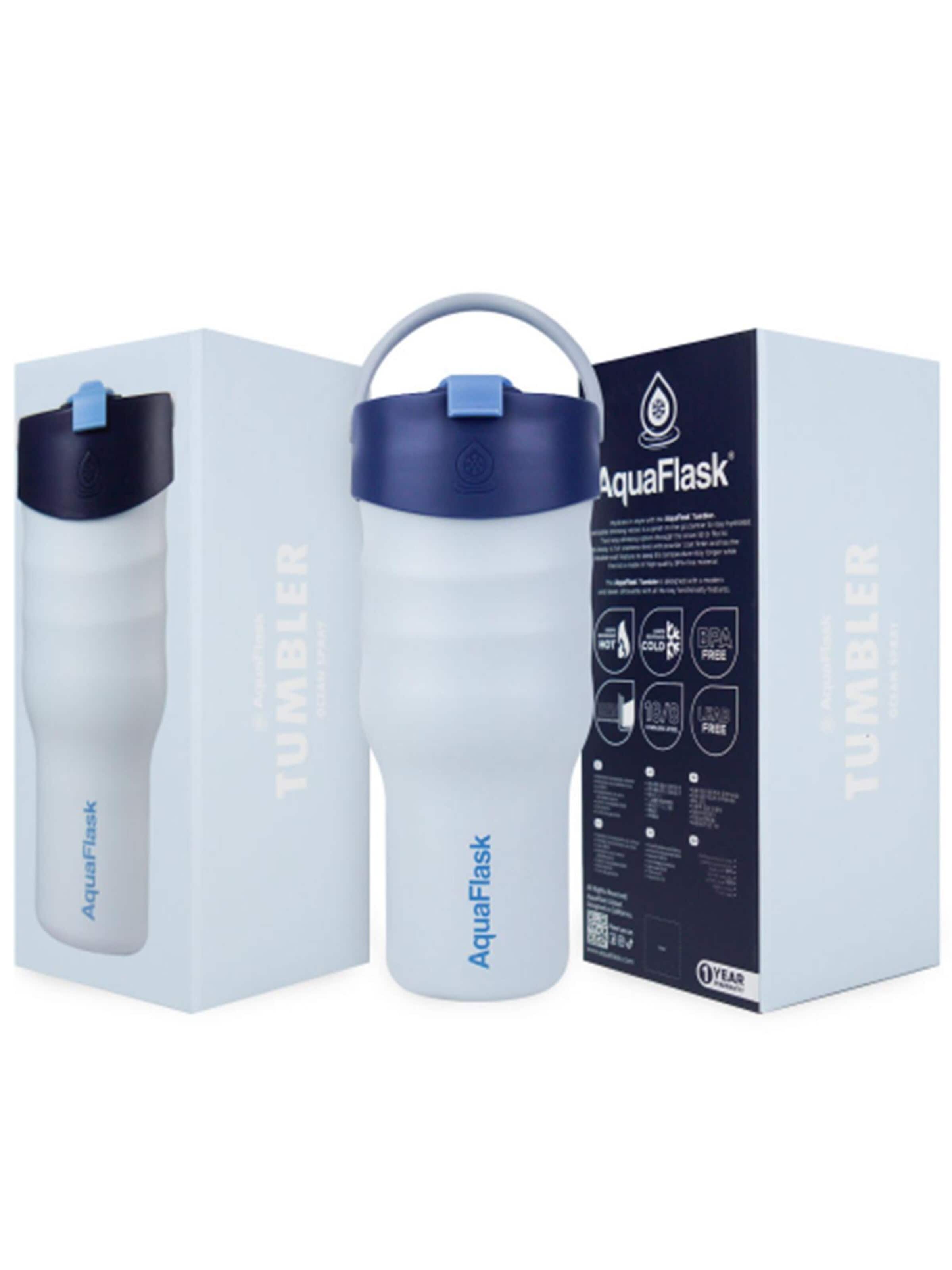 AquaFlask Láhev na vodu 'AquaFlask Termoláhev TUMBLER 887 ml' – modrá