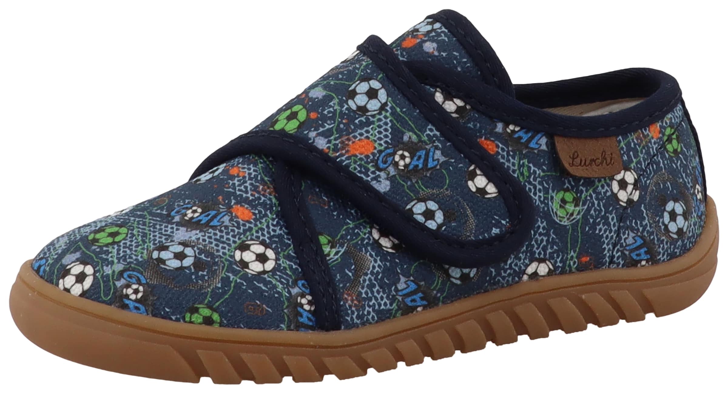 LURCHI Slippers in Blue: front