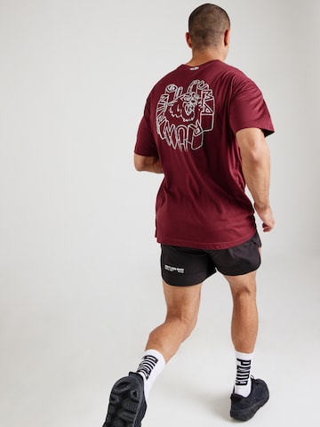 PUMA Funkcionalna majica | rdeča barva: sprednja stran