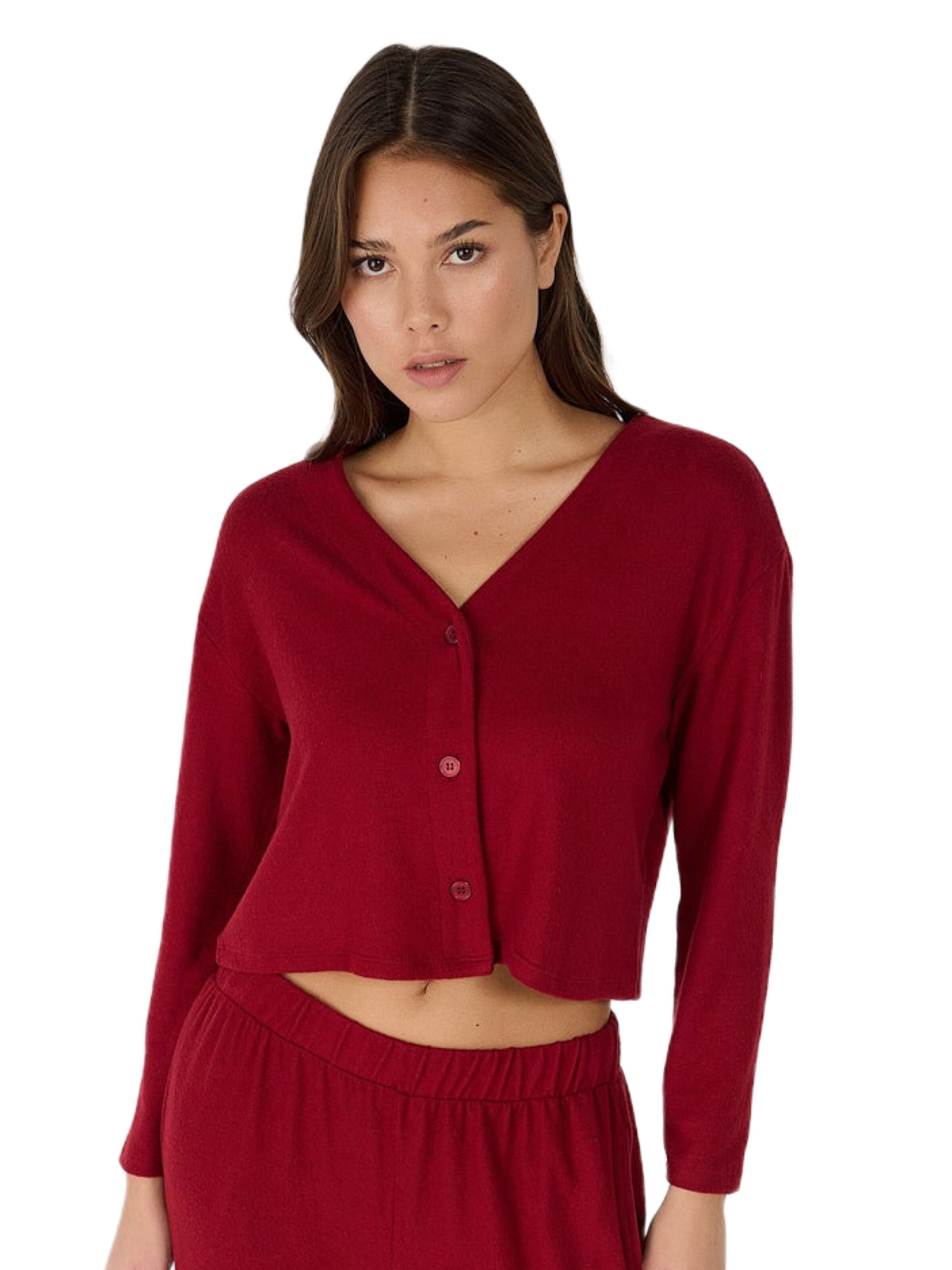 Cardigan No Matter What en rouge : devant