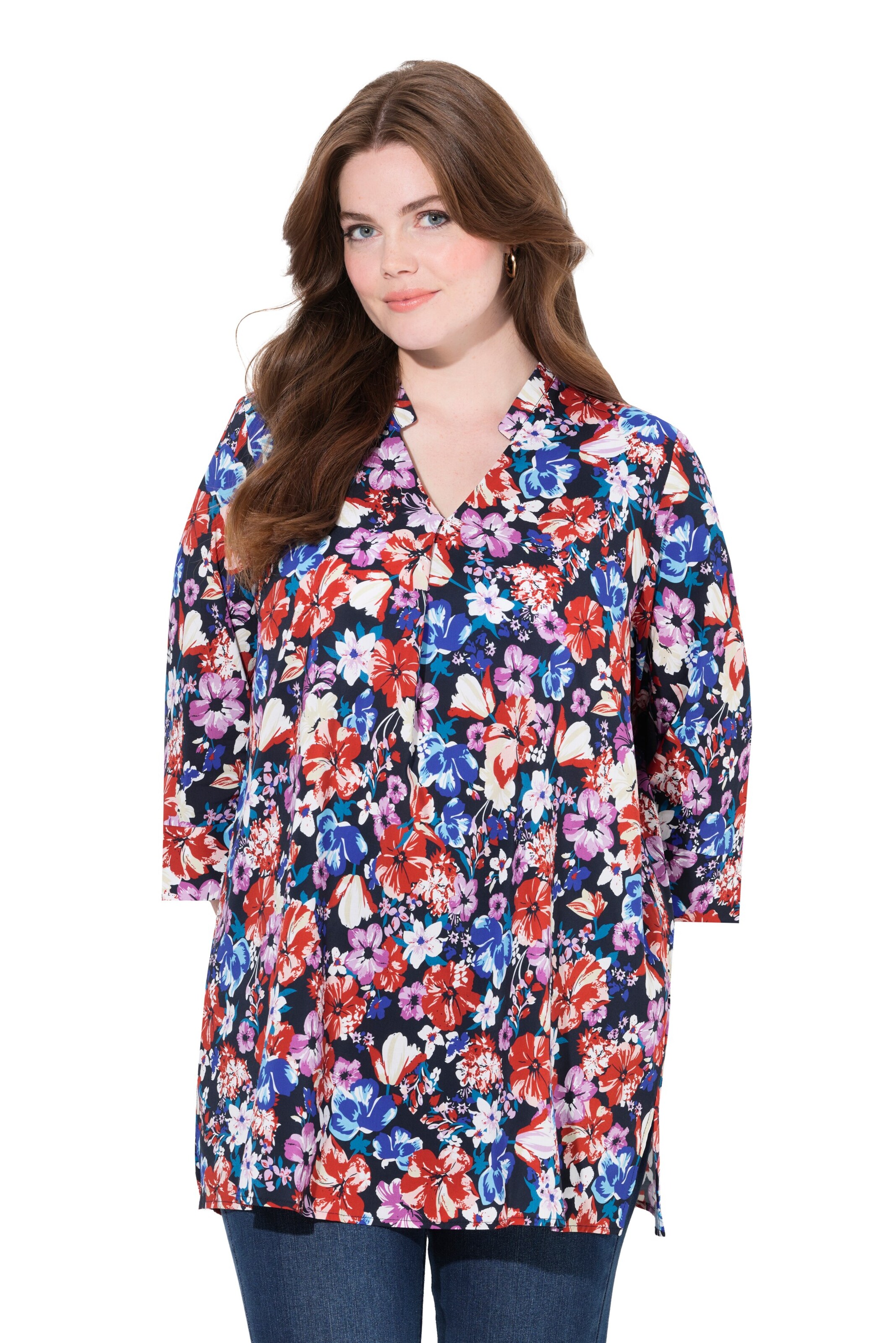 Ulla Popken Blouse in Blauw: voorkant