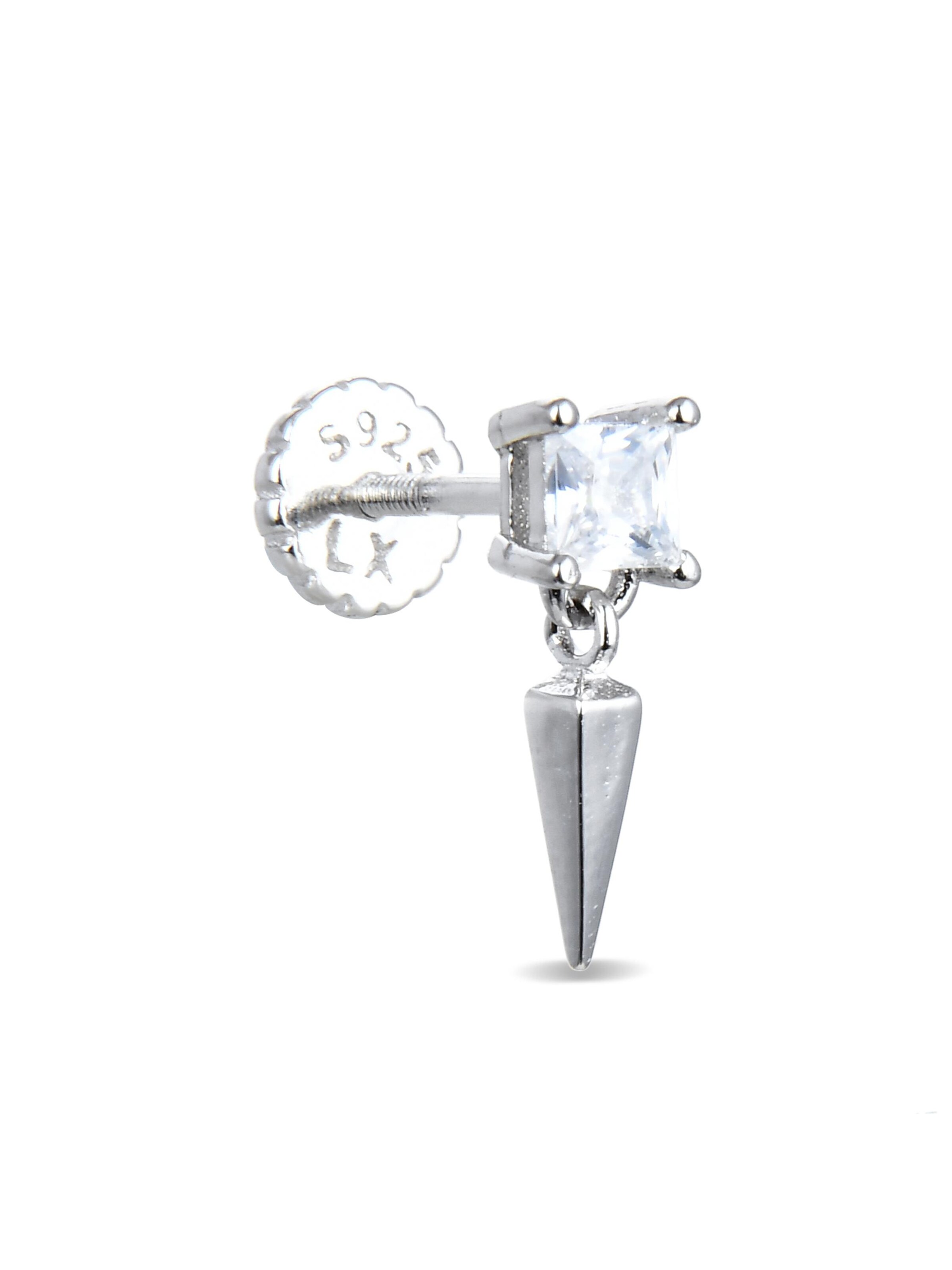 Luxenter Piercingsmykke 'Skelk' i sølv: forside