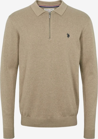 U.S. POLO ASSN. Neulepaita ' UMDave ' värissä beige: etupuoli