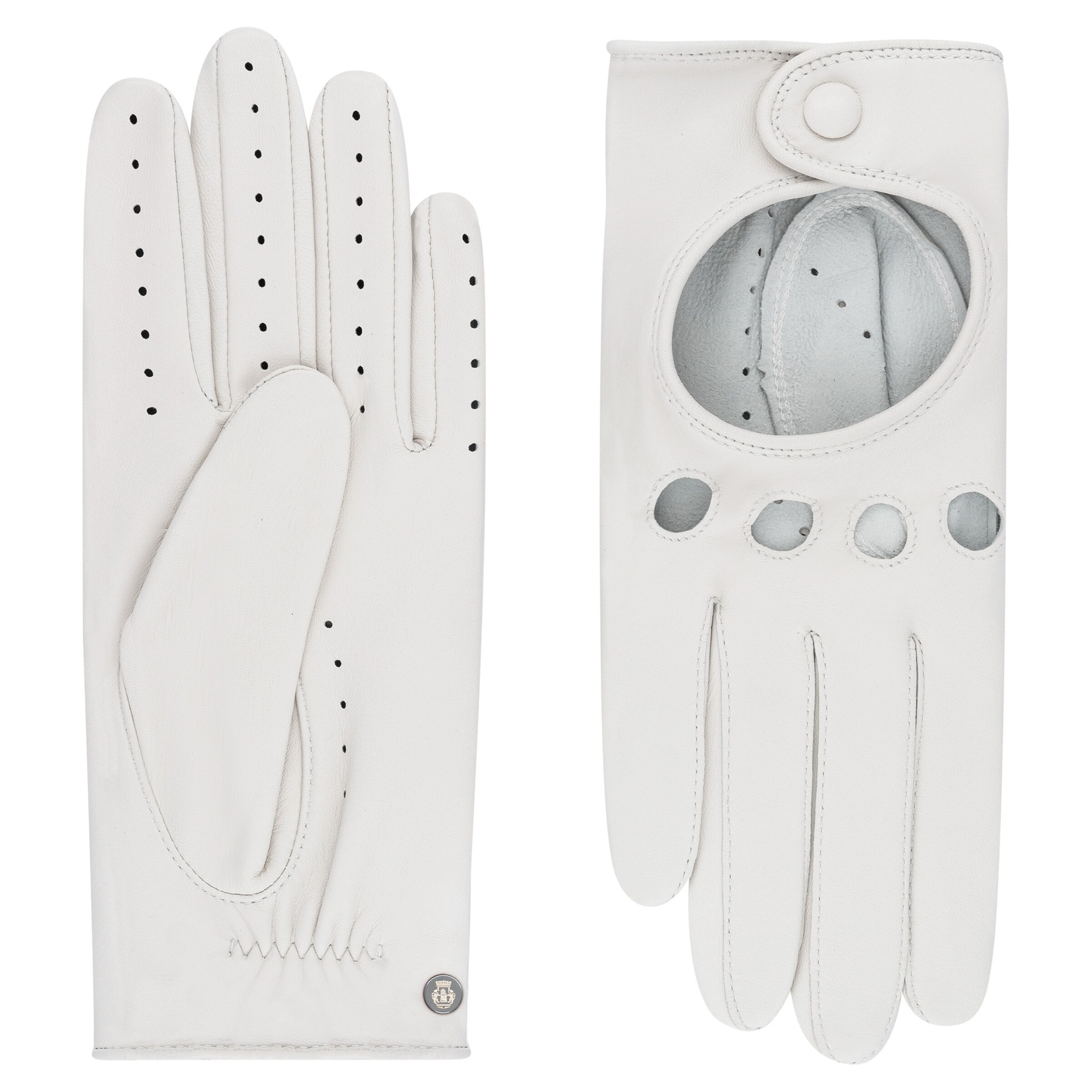 Roeckl Lederhandschuhe 'ROM AUTOFAHRER' in Weiß: Vorderseite