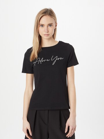 River Island - Camiseta en negro: frente