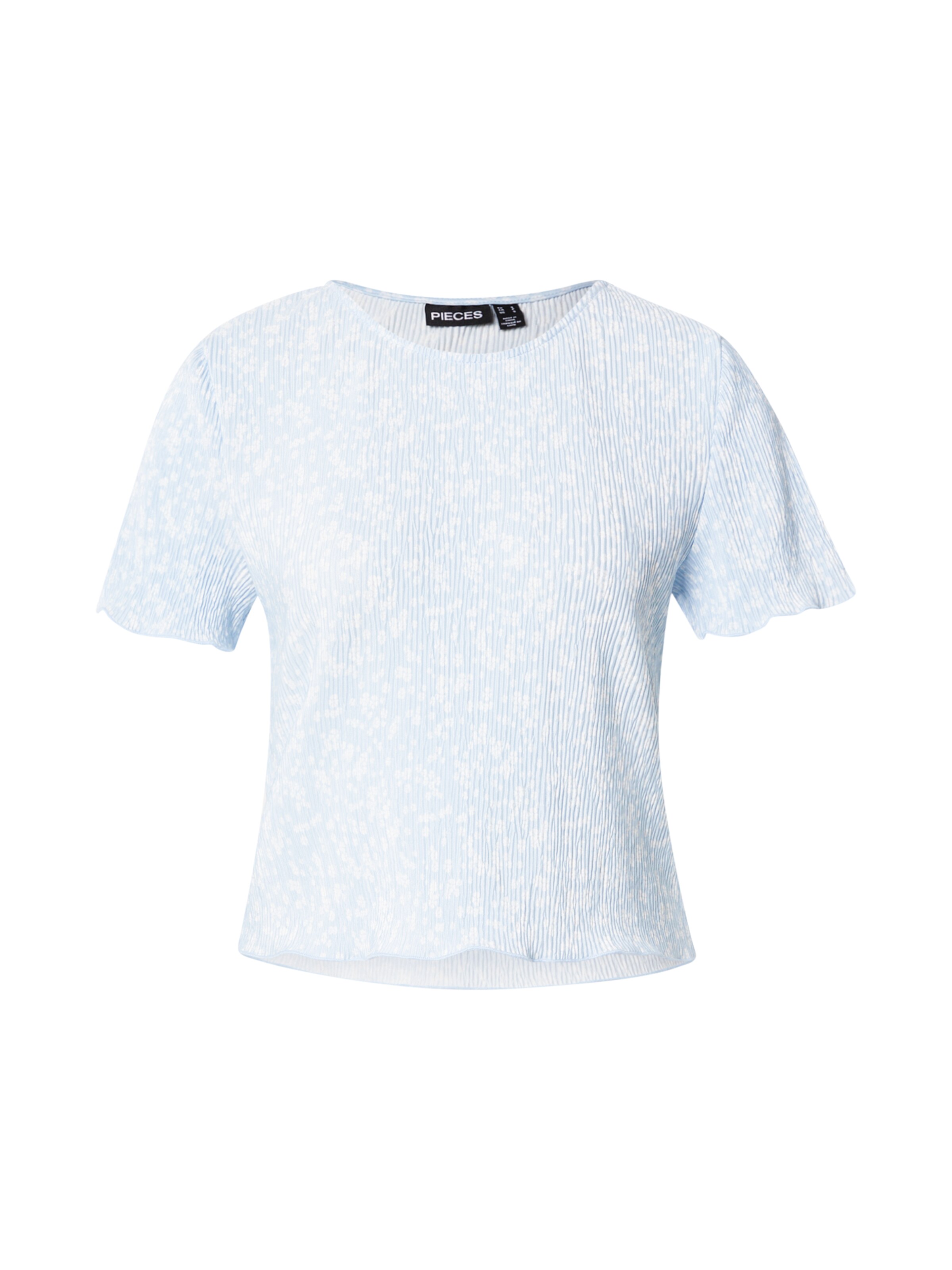 PIECES Shirt 'PCFLORA' in Blue: front