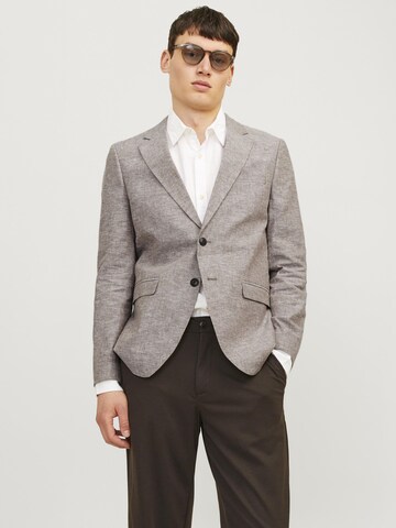 JACK & JONES Slim fit Blazer 'RIVIERA' in Brown: front