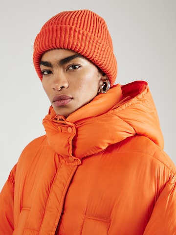 TOPSHOP Winter coat in Orange