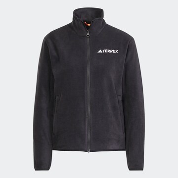 Veste en polaire fonctionnelle 'Essentials' ADIDAS TERREX en noir : devant