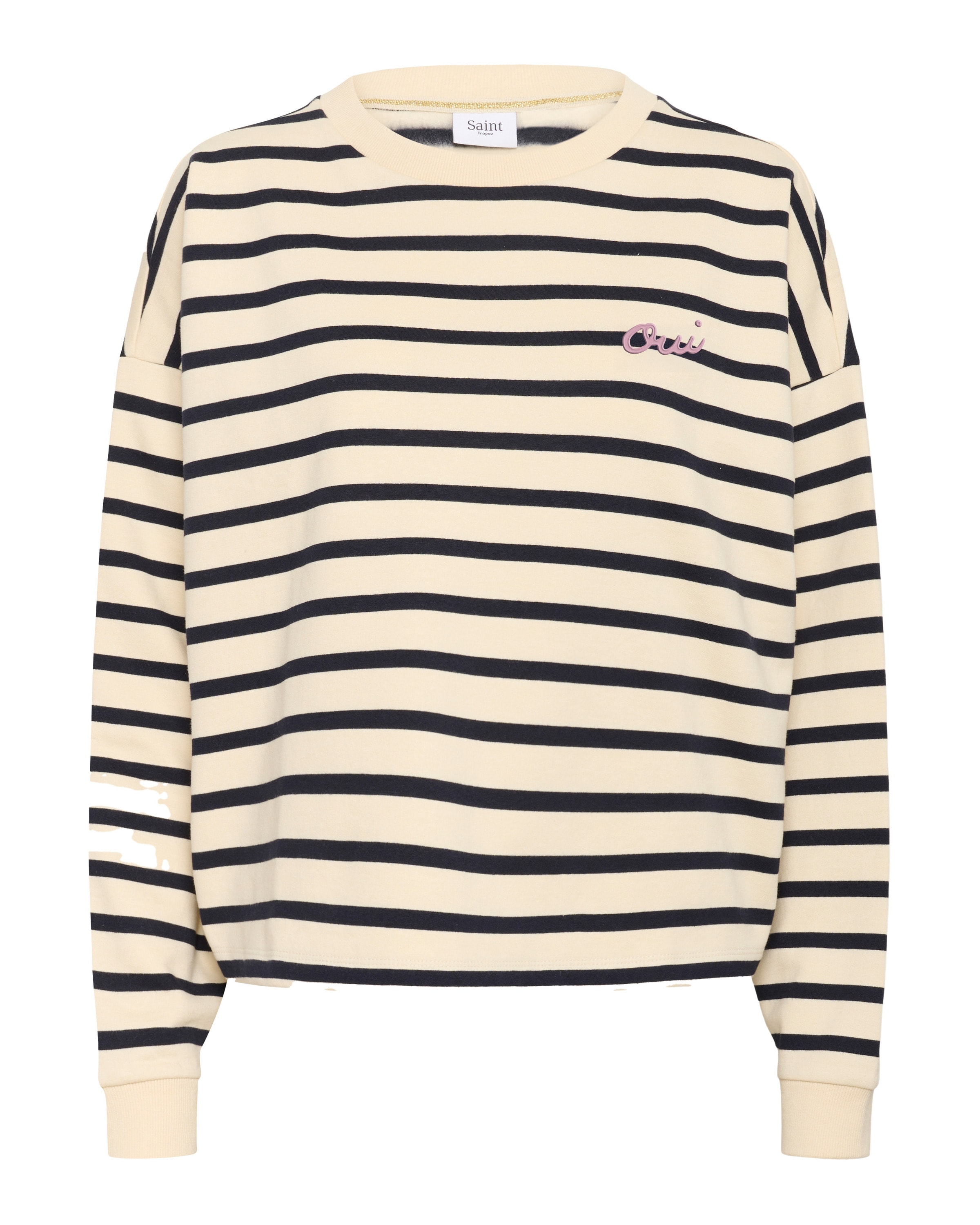 SAINT TROPEZ Sweatshirt 'SZOsiria' in Beige: voorkant