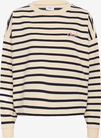 SAINT TROPEZ Sweatshirt 'SZOsiria' in Beige: voorkant