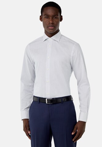 Boggi Milano Comfort fit Button Up Shirt in Blue: front