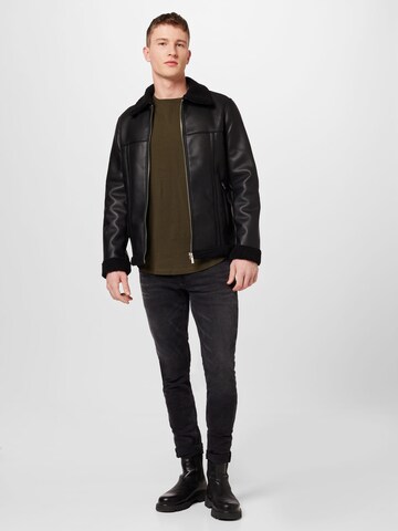BURTON MENSWEAR LONDON Prehodna jakna | črna barva