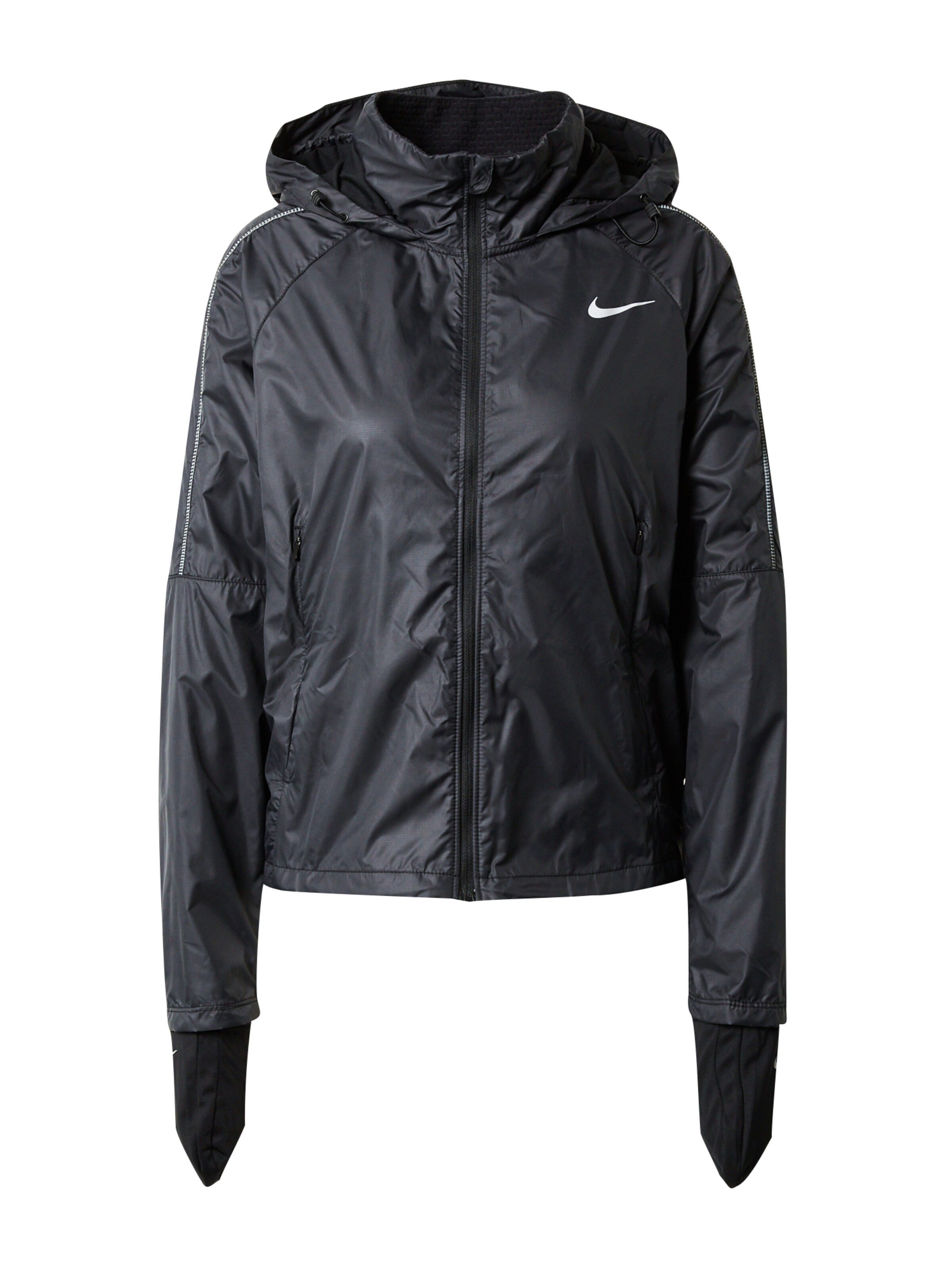 NIKE Spordijope 'Shield', värv must: eest vaates