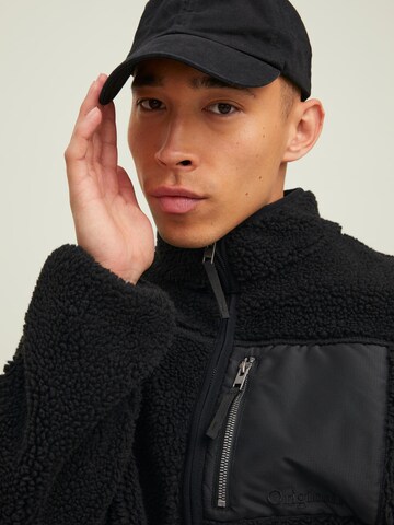 JACK & JONES Fleece jas 'Park' in Zwart