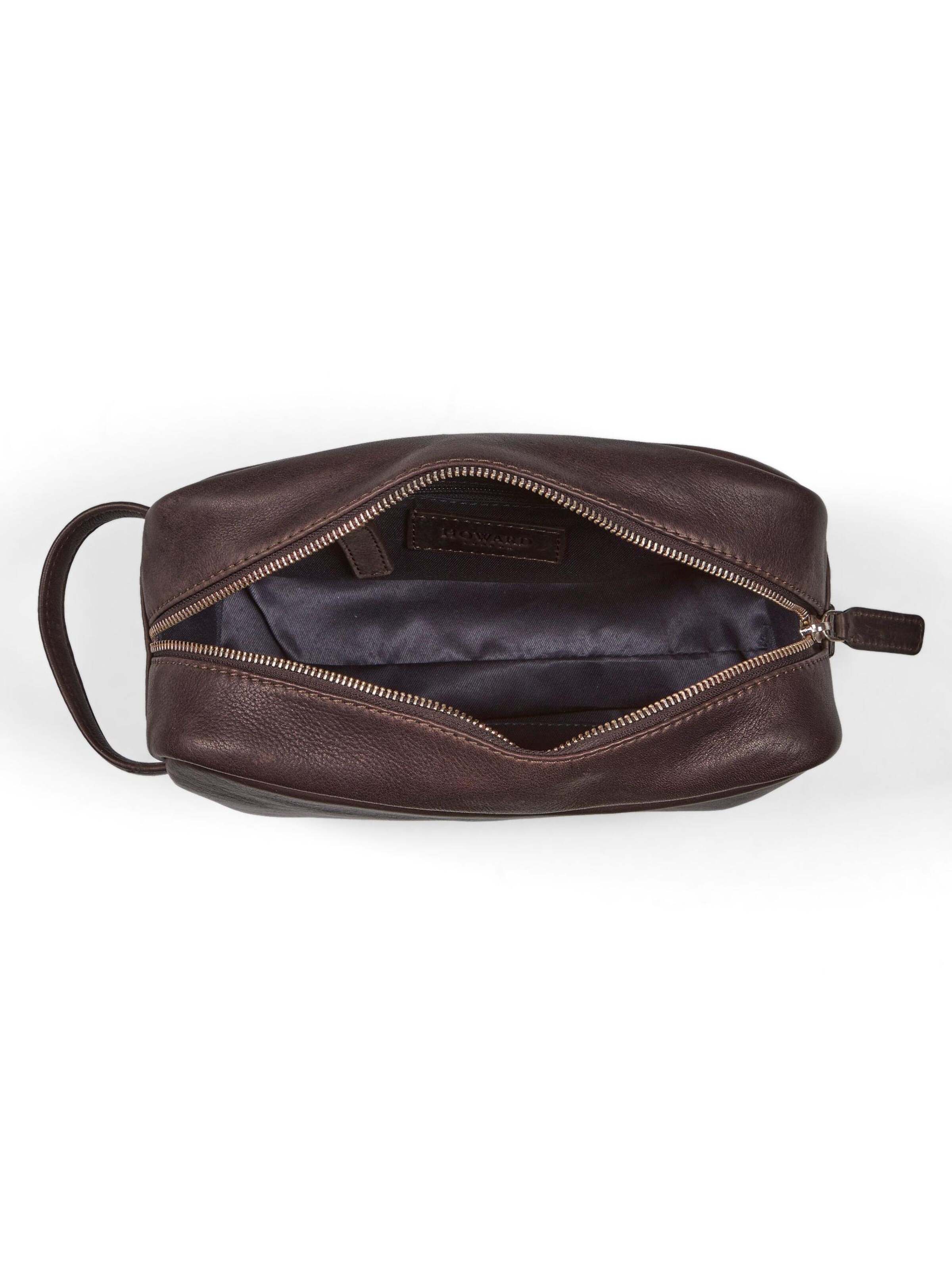 Nécessaire 'Howard Washbag Easton Dark Brown' di Howard London in marrone