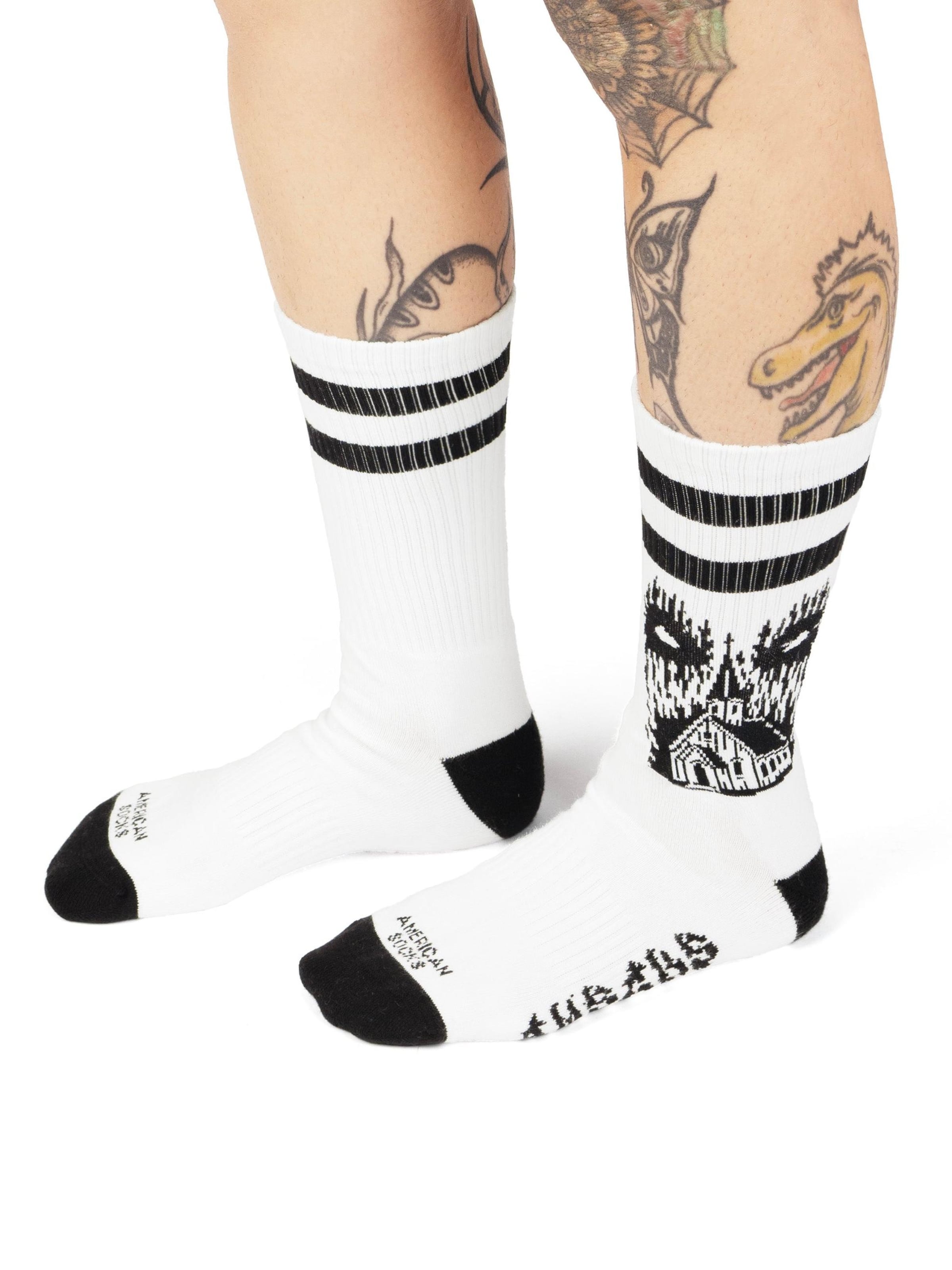 American Socks Socks 'Church of Doom' in White