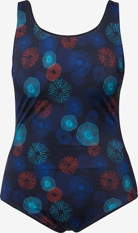 Ulla Popken - Bustier Traje de baño 'Alice' en azul: frente